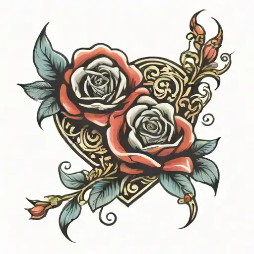 Love forever and date 01 04 2000 tattoo design idea