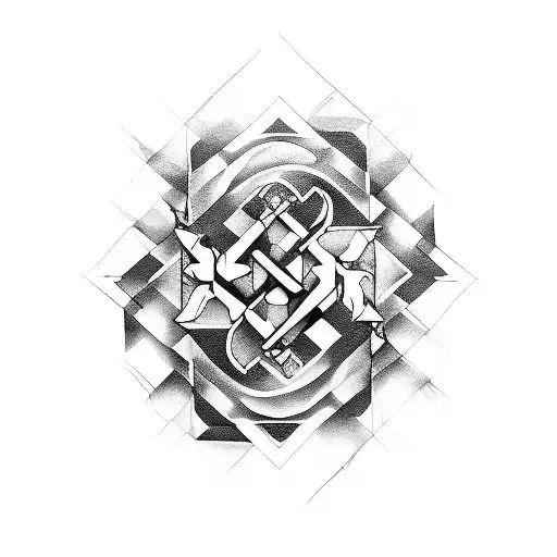 A tattoo of Linkin Park lyrics forming a dumbbell tattoo design idea