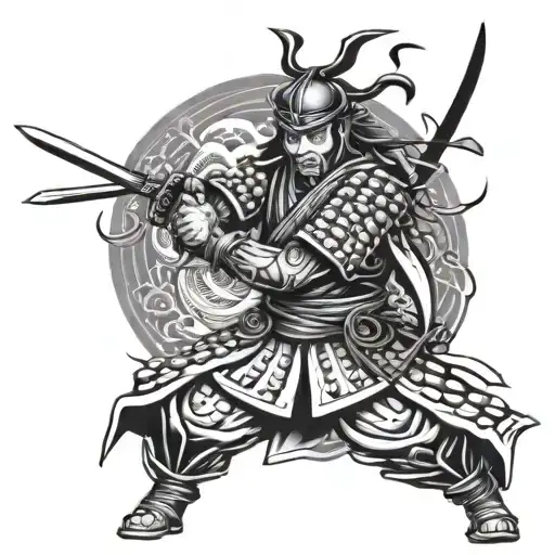 Japanese tattoo samurai warrior tattoo design idea