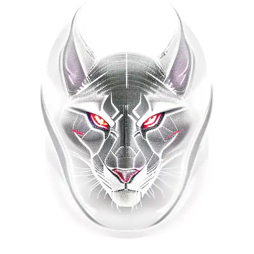 blended images of paraglider, panserbjorn, black panther for a full sleve tattoo design idea