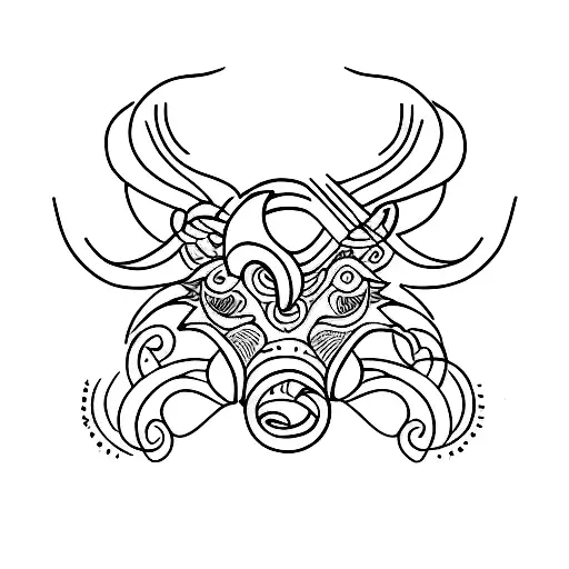 A simple and elegant Taurus symbol with a minimalist twist tattoo design idea