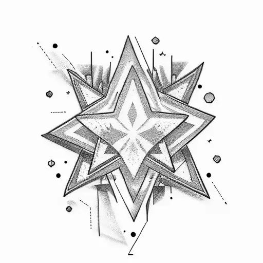 2021 shooting star  tattoo design idea