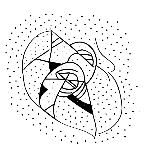 two lines shooting star tattoo design idea