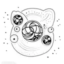 two lines shooting star tattoo design idea