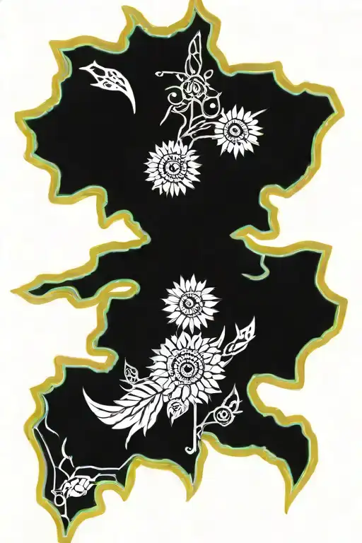Sunflower tattoo design idea
