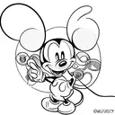 Mickey mouse tattoo design idea