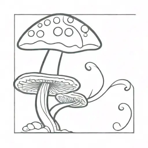 magic mushroom, , tribal, balance, scales, australia tattoo design idea