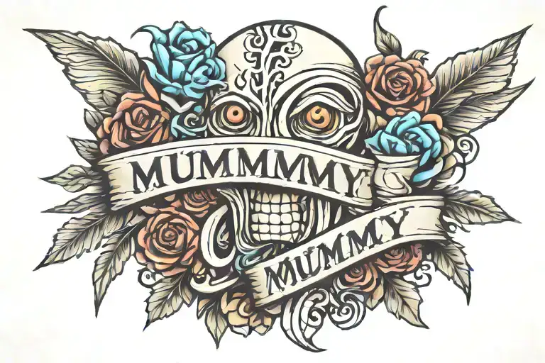 mummy Name Tattoo  tattoo design idea