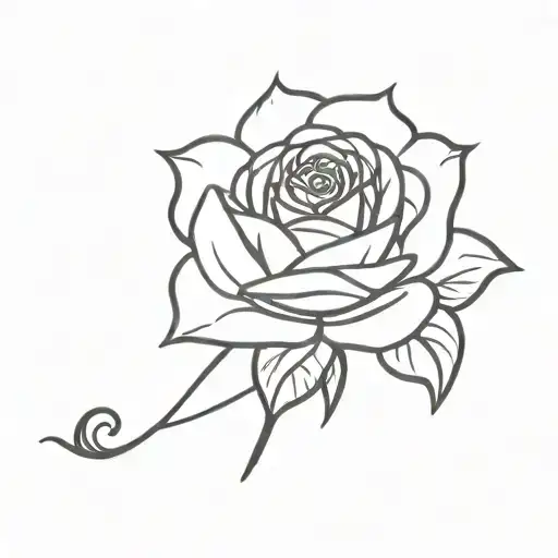 rose and semicolon   tattoo design idea