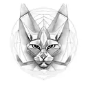 gato sphinx  tattoo design idea