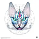 gato sphinx  tattoo design idea