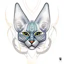 gato sphinx  tattoo design idea