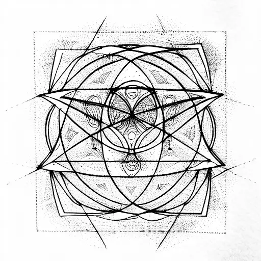 sacred geometry golden ratio  tattoo design idea