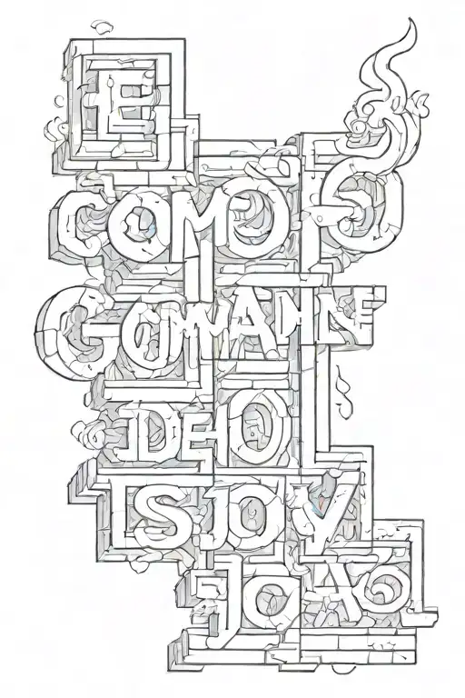 "comparison is the death of joy" in Brick letters   tattoo design idea