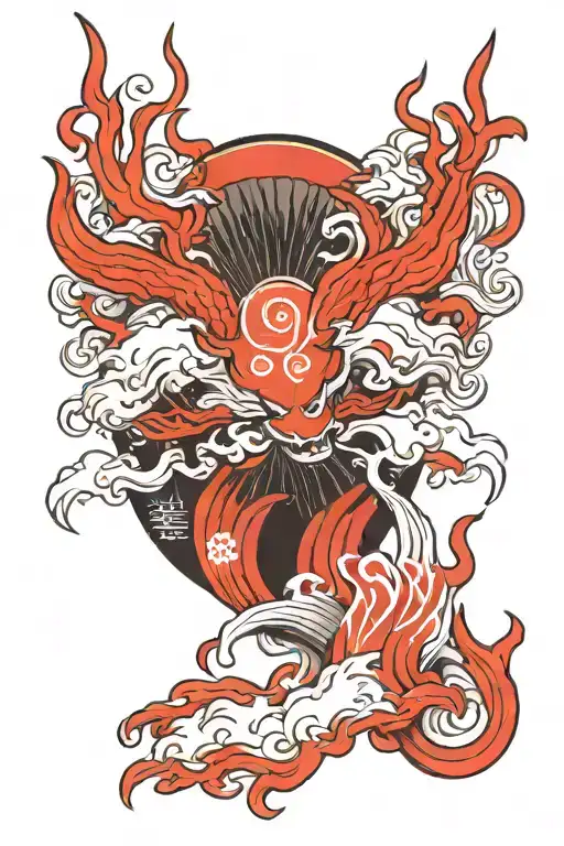 amaterasu okami solar flare tattoo design idea