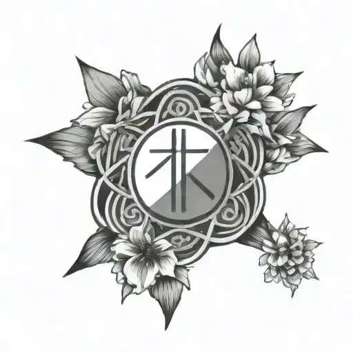 Ikigai symbol tattoo design idea