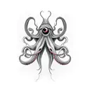 squid tattoo design idea