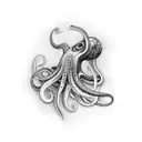 squid tattoo design idea