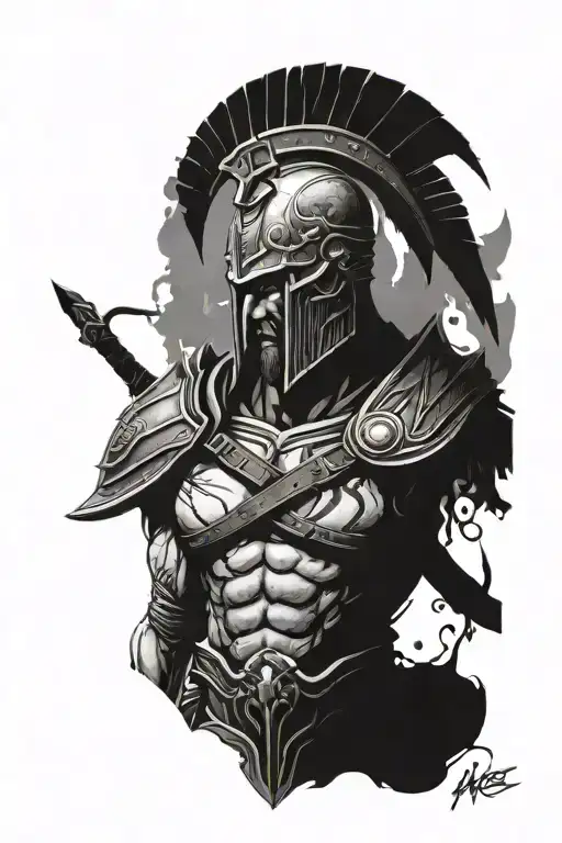 Ares God Of War tattoo design idea