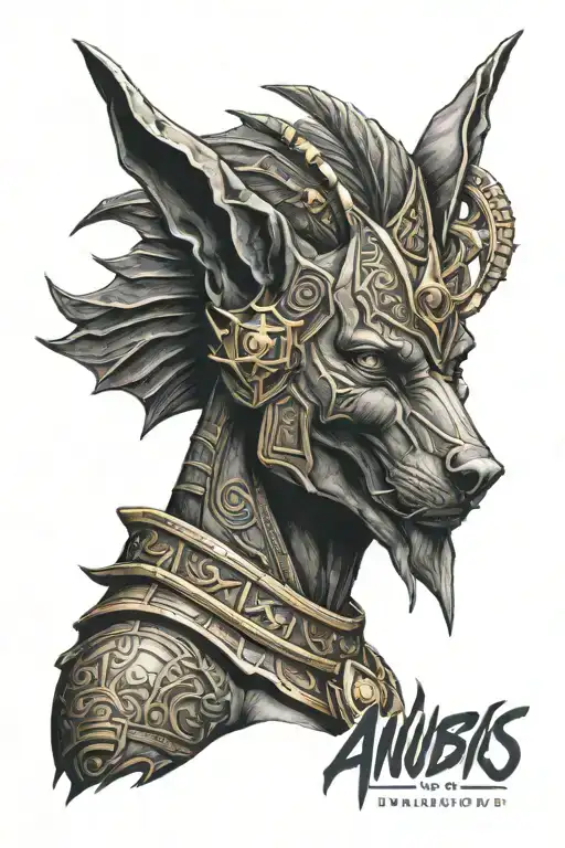 Anubis Necromancer tattoo design idea