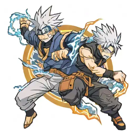 killua vs Kakashi lightning tattoo design idea