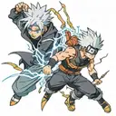 killua vs Kakashi lightning tattoo design idea