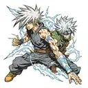 killua vs Kakashi lightning tattoo design idea