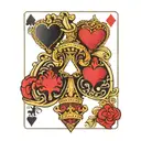matching puzzle pieces king spades queen hearts playing card tattoo design idea