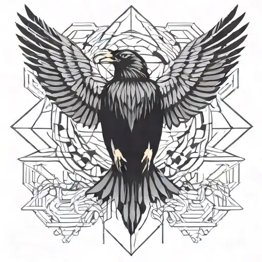 Blackbird rising from the ashes  tattoo design idea