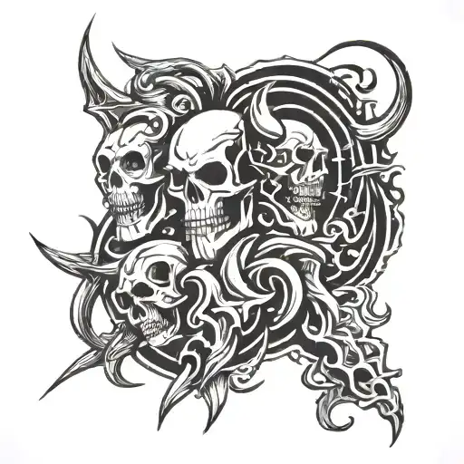 triple og of sst gang tattoo with uzis  tattoo design idea