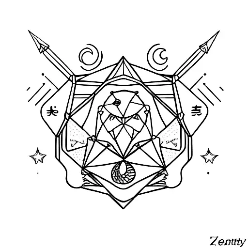 Gemini astrology tattoo design idea