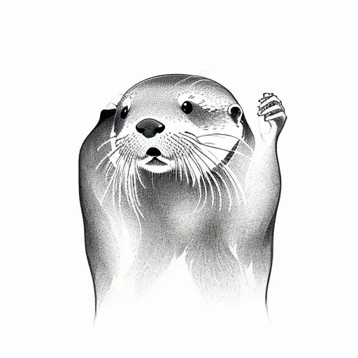 Otter tattoo design idea