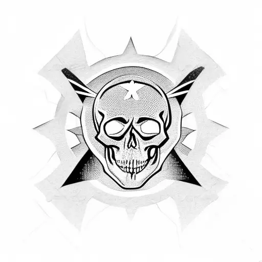 neck tattoo design skeleton skull Halloween big 8.25