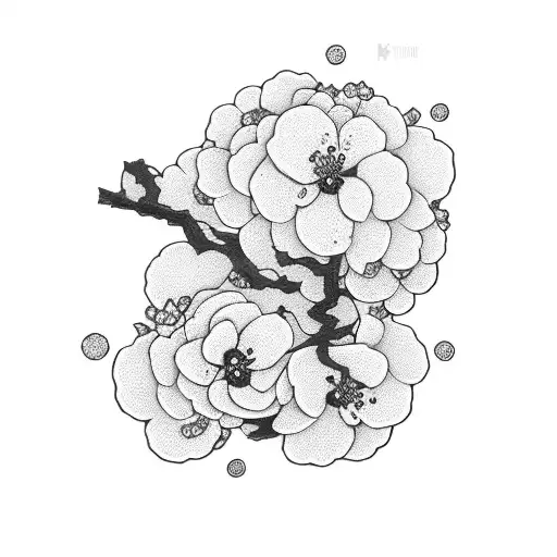 KaiAnne with japanese cherry blossoms  tattoo design idea