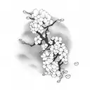 KaiAnne with japanese cherry blossoms  tattoo design idea