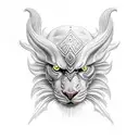 warrior on kneel  tattoo design idea