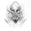 warrior on kneel  tattoo design idea