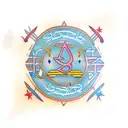 Arabic letters around forearm tattoo design idea