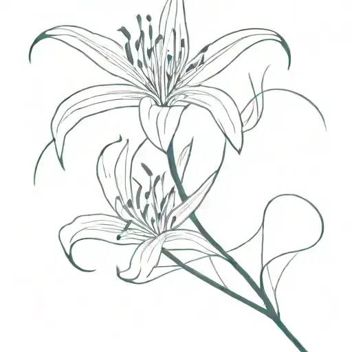 spider lily tattoo design idea