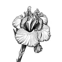 Iris flower tattoo design idea