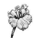 Iris flower tattoo design idea