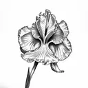 Iris flower tattoo design idea