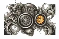 blazing speed flames chest tattoo tattoo design idea