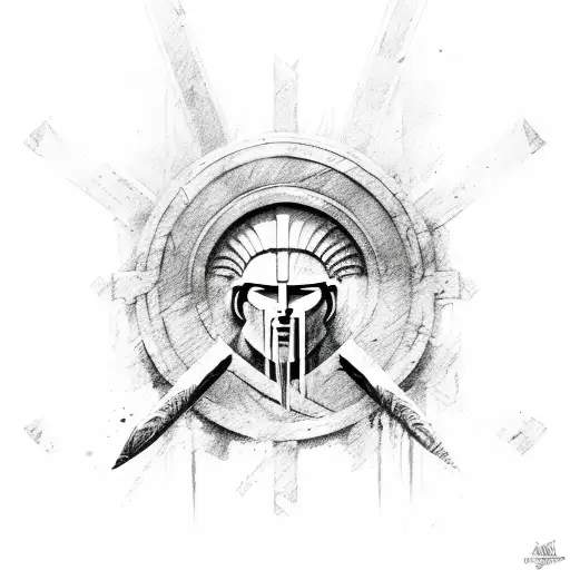 Spartan warriors  tattoo design idea