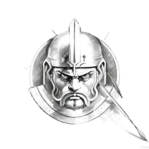 Leonidas of spartan  tattoo design idea
