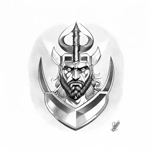 Leonidas of spartan  tattoo design idea