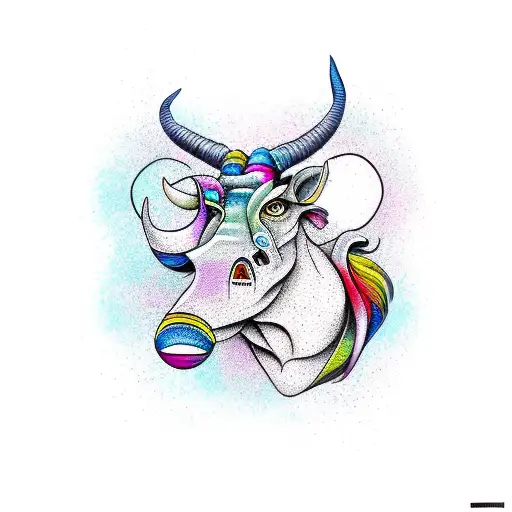 taurus and virgo combined  tattoo design idea