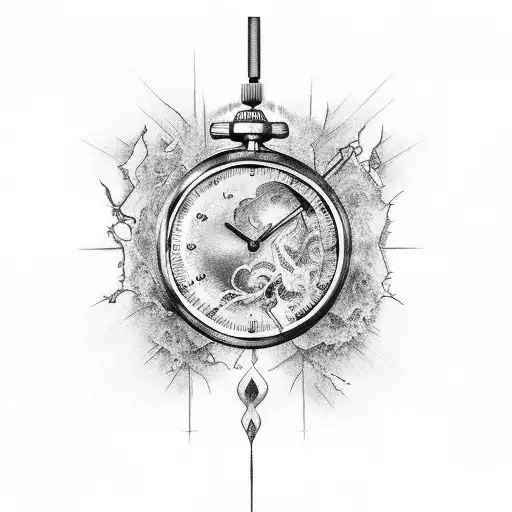 a reminder that time is slipping away tattoo design idea