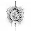 a reminder that time is slipping away tattoo design idea