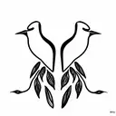 two birds tattoo design idea